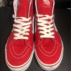 Red high top vans